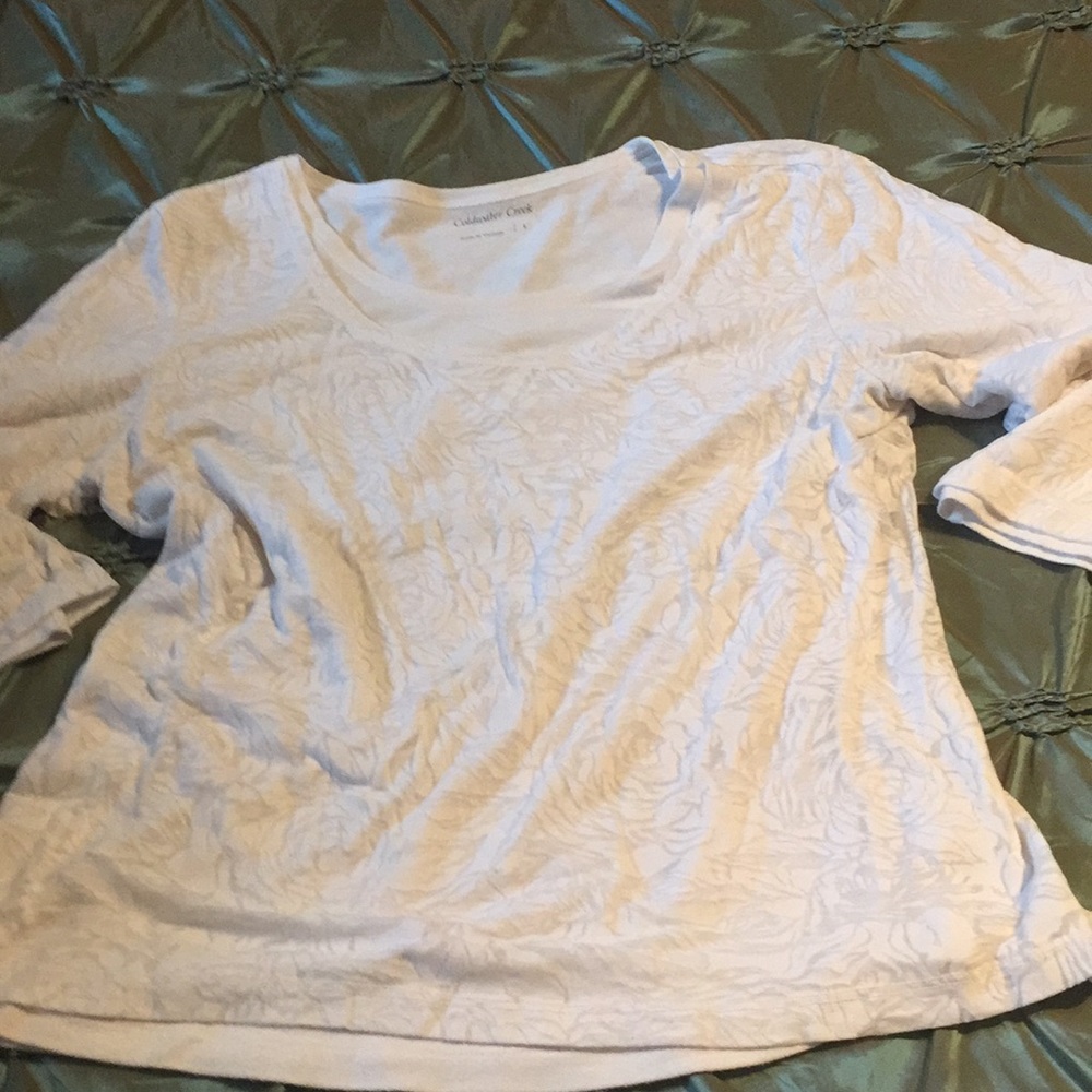 3/4 sleeve cotton lace layered top